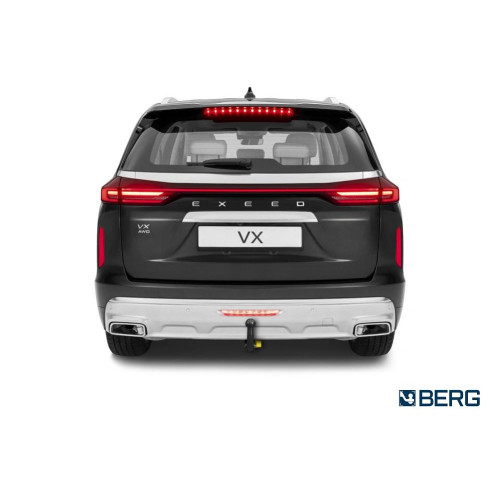 F.0212.003 BERG Фаркоп на Exeed VX 2021-. Требуется подрезка бампера. Тип шара: VM (быстросъемный). Нагрузки: 1800/75 кг, масса фаркопа 24 кг (без электрики в комплекте)