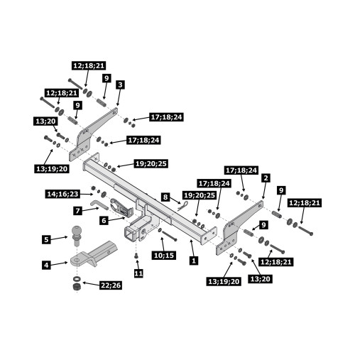 F.4711.002 BERG Фаркоп на Renault Duster 2021-2022 (без выреза бампера), Renault Kaptur 2016-2022, Renault Duster 2011-2021, Nissan Terrano 2014-2022 (необходима подрезка бампера). Тип шара: E. Нагрузки: 1200/75 кг, масса фаркопа 18 кг (без электрики в ко