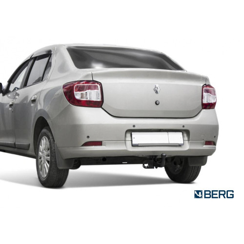 F.4712.001 BERG Фаркоп на Renault Logan 2005-2014, Renault Logan 2014-2022 (без выреза бампера), Renault Logan Stepway 2019-2022, Renault Sandero 2014-2022, Renault Sandero Stepway 2014-2022 (необходима подрезка бампера). Тип шара: A. Нагрузки: 1000/75 кг