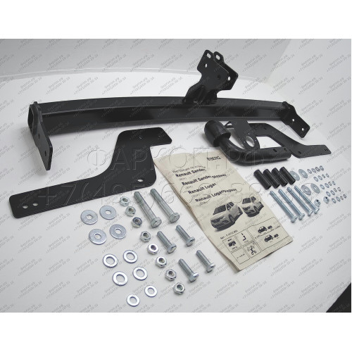 F.4712.001 BERG Фаркоп на Renault Logan 2005-2014, Renault Logan 2014-2022 (без выреза бампера), Renault Logan Stepway 2019-2022, Renault Sandero 2014-2022, Renault Sandero Stepway 2014-2022 (необходима подрезка бампера). Тип шара: A. Нагрузки: 1000/75 кг