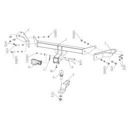 F.9413.002 BERG Фаркоп на Haval Dargo 2022-, Haval Dargo X 2023- без снятия и подрезки бампера. Тип шара: E. Нагрузки: 2000/75 кг, масса фаркопа 19,4 кг (без электрики в комп