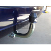 F049C GALIA Полностью оцинкованный фаркоп на Ford Focus I универсал 1998-2004. Тип шара: C (горизонтальный съемный). Установка без снятия и выреза бампера. Нагрузки: 1300/65 кг, масса фаркопа 17,77 кг