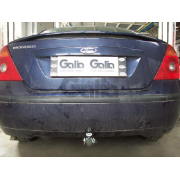 F097C GALIA Полностью оцинкованный фаркоп на Ford Mondeo седан/хетчбек 2000-2006. Подрозетник убирается за бампер. Тип шара: C (горизонтальный съемный). Не