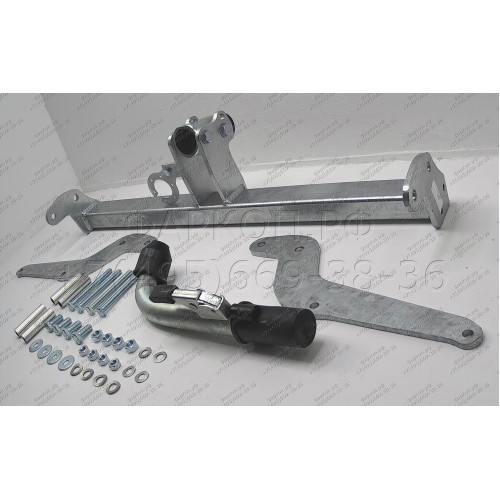 F097C GALIA Полностью оцинкованный фаркоп на Ford Mondeo седан/хетчбек 2000-2006. Подрозетник убирается за бампер. Тип шара: C (горизонтальный съемный). Невидимый вырез бампера. Нагрузки: 1800/75 кг, масса фаркопа 18,36 кг