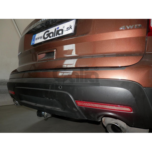 F123C GALIA Полностью оцинкованный фаркоп на Ford Explorer 2011-2015 (без подрезки бампера), Ford Explorer 2015-2020 (минимальная подрезка бампера). Подрозетник убирается за бампер. Тип шара: C (горизонтальный съемный). Нагрузки: 2400/130 кг, масса фаркоп