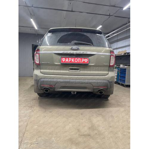 F123C GALIA Полностью оцинкованный фаркоп на Ford Explorer 2011-2015 (без подрезки бампера), Ford Explorer 2015-2020 (минимальная подрезка бампера). Подрозетник убирается за бампер. Тип шара: C (горизонтальный съемный). Нагрузки: 2400/130 кг, масса фаркоп