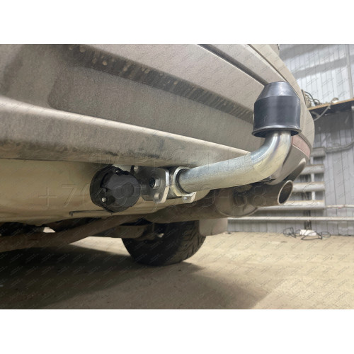 F123C GALIA Полностью оцинкованный фаркоп на Ford Explorer 2011-2015 (без подрезки бампера), Ford Explorer 2015-2020 (минимальная подрезка бампера). Подрозетник убирается за бампер. Тип шара: C (горизонтальный съемный). Нагрузки: 2400/130 кг, масса фаркоп