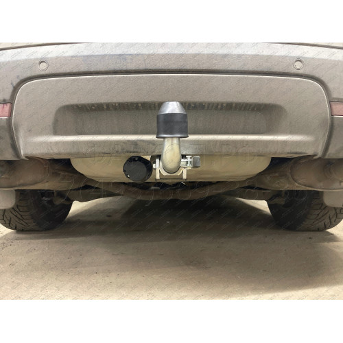 F123C GALIA Полностью оцинкованный фаркоп на Ford Explorer 2011-2015 (без подрезки бампера), Ford Explorer 2015-2020 (минимальная подрезка бампера). Подрозетник убирается за бампер. Тип шара: C (горизонтальный съемный). Нагрузки: 2400/130 кг, масса фаркоп