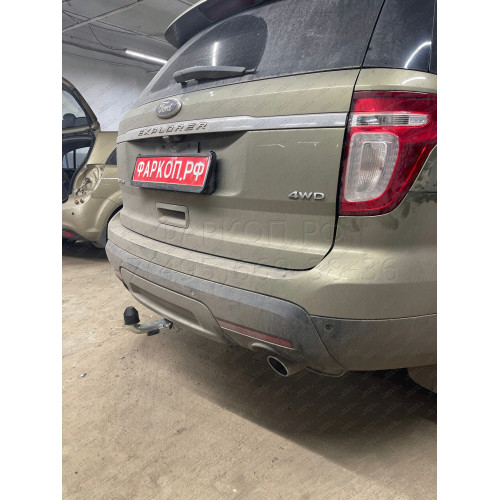 F123C GALIA Полностью оцинкованный фаркоп на Ford Explorer 2011-2015 (без подрезки бампера), Ford Explorer 2015-2020 (минимальная подрезка бампера). Подрозетник убирается за бампер. Тип шара: C (горизонтальный съемный). Нагрузки: 2400/130 кг, масса фаркоп