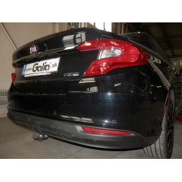 F131A GALIA Полностью оцинкованный фаркоп на FIAT Tipo седан 2015-, FIAT Egea 2015-. Подрозетник убирается за бампер. Тип шара: A. Невидимый вырез бампера. Нагр