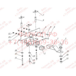 FA 0661-E Бизон Фаркоп на Tagaz Tager 2008-2011, SsangYong Korando 1997-2003 без подрезки бампера. Тип шара: E (легкосъемный шар под квадрат). Нагрузки: 2500/120 кг. Не компл