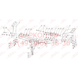 FA 0970-E Бизон Фаркоп на Mitsubishi Outlander XL 2007-2012 без подрезки бампера. Тип шара: E (легкосъемный шар под квадрат). Нагрузки: 3200/120 кг. Не комплектуется 