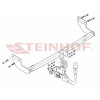 H-244 STEINHOF Фаркоп на Hyundai ix20 2010-2019. Требуется подрезка бампера. Тип шара: AV (вертикальное быстросъемное крепление шара на ключе). Нагрузки: 1300/75 кг, масса фаркопа 20,5 кг (без электрики в комплекте)