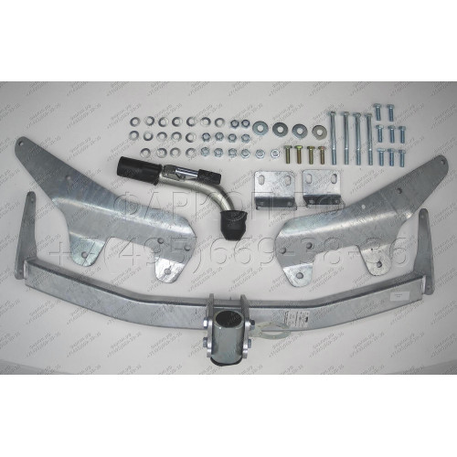 H077C GALIA Полностью оцинкованный фаркоп на Hyundai Starex 2008-2018, 2018-2023, Hyundai H1 2008-2018, 2018-2023. Тип шара: C (горизонтальный съемный). Установка без снятия и выреза бампера. Нагрузки: 2300/100 кг, масса фаркопа 25,57 кг
