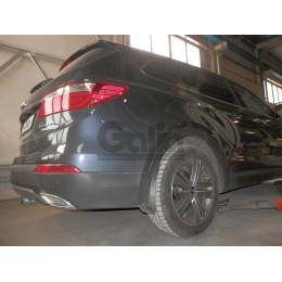 H094C GALIA Полностью оцинкованный фаркоп на Hyundai Grand Santa Fe 2014-2018. Подрозетник убирается за бампер. Тип шара: C (горизонтальный съемный). Невидимый 