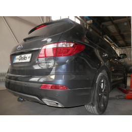 H094C GALIA Полностью оцинкованный фаркоп на Hyundai Grand Santa Fe 2014-2018. Подрозетник убирается за бампер. Тип шара: C (горизонтальный съемный). Невидимый 