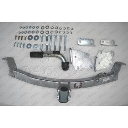 H094C GALIA Полностью оцинкованный фаркоп на Hyundai Grand Santa Fe 2014-2018. Подрозетник убирается за бампер. Тип шара: C (горизонтальный съемный). Невидимый 
