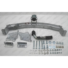 H094C GALIA Полностью оцинкованный фаркоп на Hyundai Grand Santa Fe 2014-2018. Подрозетник убирается за бампер. Тип шара: C (горизонтальный съемный). Невидимый 