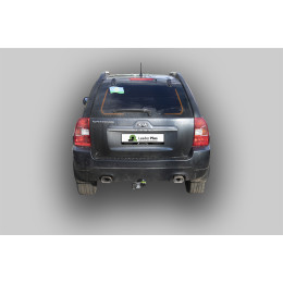 H204-A Лидер-плюс ТСУ для Hyundai Tucson 2004-2010, Kia Sportage 2005-2010 без снятия и выреза бампера. Нагрузки: 1500/75 кг, масса фаркопа 17,4 кг (без электрики в комплек