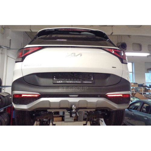 HTS-21-991122.00 PT GROUP Фаркоп на Hyundai Tucson 2021- (сборка РФ), Kia Sportage 2022- без подрезки бампера. Тип шара: E (легкосъемный шар под квадрат). Нагрузки: 2500/100 кг, масса фаркопа 20,3 кг (без электрики в комплекте)