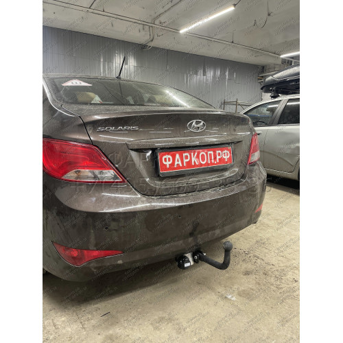 HY 32 AVTOS Фаркоп на Hyundai Solaris седан/хетчбек 2010-2016 без выреза в бампере. Тип шара: A. Нагрузки: 1200/75 кг, масса фаркопа 16,5 кг (без электрики в комплекте)