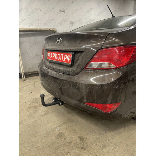 HY 32 AVTOS Фаркоп на Hyundai Solaris седан/хетчбек 2010-2016 без выреза в бампере. Тип шара: A. Нагрузки: 1200/75 кг, масса фаркопа 16,5 кг (без электрики в комплекте)
