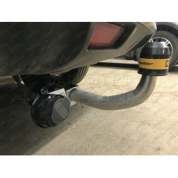 91412-A MOTODOR Фаркоп с оцинкованным шаром на Nissan X-Trail T32 2014-2022, Renault Koleos 2017-2020 без выреза в бампере. Тип шара: A. Нагрузки: 2000/100 кг, масса фаркопа 19,5 кг
