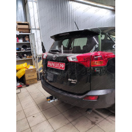 92506-A MOTODOR Фаркоп с оцинкованным шаром на Toyota RAV4 2013-2019. Необходима подрезка бампера. Тип шара: A. Нагрузки: 1500/75 кг, масса фаркопа 23 кг (без элект