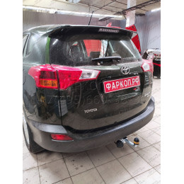 92506-A MOTODOR Фаркоп с оцинкованным шаром на Toyota RAV4 2013-2019. Необходима подрезка бампера. Тип шара: A. Нагрузки: 1500/75 кг, масса фаркопа 23 кг (без элект