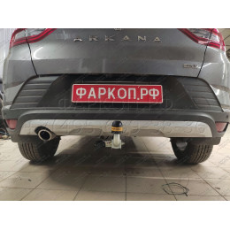 91715-A MOTODOR Фаркоп с оцинкованным шаром на Renault Arkana 2019-2022 без выреза в бампере. Тип шара: A. Нагрузки: 1500/75 кг, масса фаркопа 16,5 кг (без электрики в 
