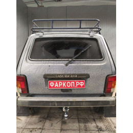 L001A GALIA Полностью оцинкованный фаркоп на Лада Нива ВАЗ 2121, 21213, 21214, 2131, Lada Niva 1976-2014. Тип шара: A. Установка без выреза бампера. Нагрузки: 1900/75 кг, м