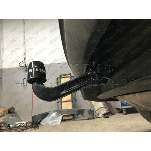 321736600001 WESTFALIA Фаркоп на Volkswagen Touareg 2002-2010, 2010-2018, Porsche Cayenne 2002-2010, 2010-2017. Быстросъемное вертикальное крепление шара на ключе. Нагрузки 3500/140 кг, масса фаркопа 34 кг