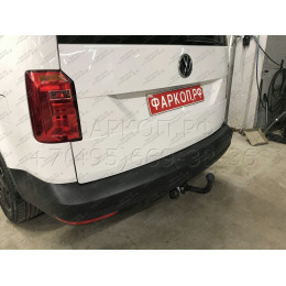 VW 21 AVTOS Фаркоп на Volkswagen Caddy 2004-2021 без подрезки бампера. Тип шара: A. Нагрузки: 1250/75 кг, масса фаркопа 22,5 кг (без электрики в комплекте)