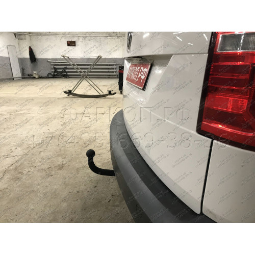 VW 21 AVTOS Фаркоп на Volkswagen Caddy 2004-2021 без подрезки бампера. Тип шара: A. Нагрузки: 1250/75 кг, масса фаркопа 22,5 кг (без электрики в комплекте)