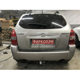 H204-A Лидер-плюс ТСУ для Hyundai Tucson 2004-2010, Kia Sportage 2005-2010 без снятия и выреза бампера. Нагрузки: 1500/75 кг, масса фаркопа 17,4 кг (без электрики в комплек