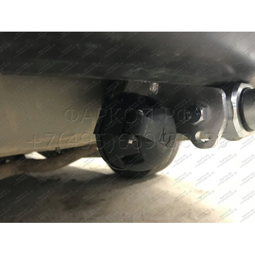 F123C GALIA Полностью оцинкованный фаркоп на Ford Explorer 2011-2015 (без подрезки бампера), Ford Explorer 2015-2020 (минимальная подрезка бампера). Подрозетник убирается за бампер. Тип шара: C (горизонтальный съемный). Нагрузки: 2400/130 кг, масса фаркоп