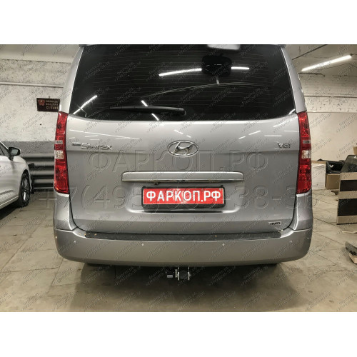 H077C GALIA Полностью оцинкованный фаркоп на Hyundai Starex 2008-2018, 2018-2023, Hyundai H1 2008-2018, 2018-2023. Тип шара: C (горизонтальный съемный). Установка без снятия и выреза бампера. Нагрузки: 2300/100 кг, масса фаркопа 25,57 кг
