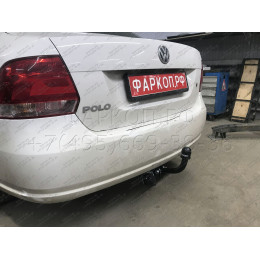V125-A Лидер-плюс ТСУ для Volkswagen Polo седан 2010-2020, Polo лифтбек 2020-2022, Skoda Rapid лифтбек 2012-2020, 2020-2022. Требуется подрезка бампера. Нагрузки: 1000/75 кг, масса 