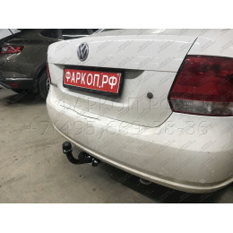 V125-A Лидер-плюс ТСУ для Volkswagen Polo седан 2010-2020, Polo лифтбек 2020-2022, Skoda Rapid лифтбек 2012-2020, 2020-2022. Требуется подрезка бампера. Нагрузки: 1000/75 кг, масса 