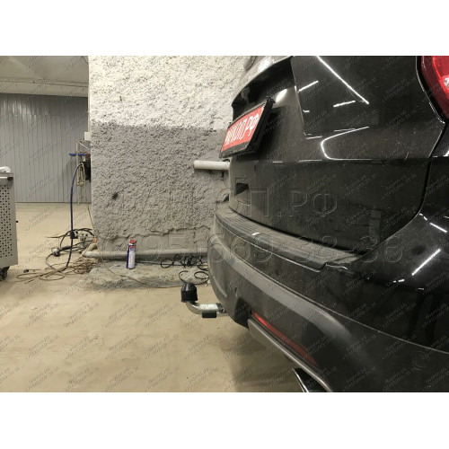F123C GALIA Полностью оцинкованный фаркоп на Ford Explorer 2011-2015 (без подрезки бампера), Ford Explorer 2015-2020 (минимальная подрезка бампера). Подрозетник убирается за бампер. Тип шара: C (горизонтальный съемный). Нагрузки: 2400/130 кг, масса фаркоп