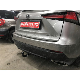L-166 STEINHOF Фаркоп на Lexus NX 2014-2021. Требуется подрезка бампера. Тип шара: AV (вертикальное быстросъемное крепление шара на ключе). Нагрузки: 1500/75 кг,