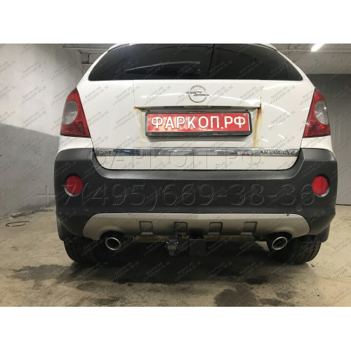 OPA-06-991122.00 PT GROUP Фаркоп на Opel Antara 2006-2017 без подрезки бампера. Тип шара: E (легкосъемный шар под квадрат). Нагрузки: 2000/150 кг, масса фаркопа 15,1 кг (без электрики в комплекте)