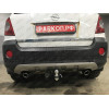 OPA-06-991122.00 PT GROUP Фаркоп на Opel Antara 2006-2017 без подрезки бампера. Тип шара: E (легкосъемный шар под квадрат). Нагрузки: 2000/150 кг, масса фаркопа 15,1 кг (без электрики в комплекте)