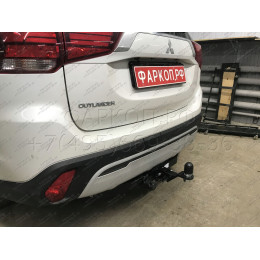 FA 0995-E Бизон Фаркоп на Mitsubishi Outlander 2012-2022 без подрезки бампера. Тип шара: E (легкосъемный шар под квадрат). Нагрузки: 3200/120 кг. Не комплектуется эл
