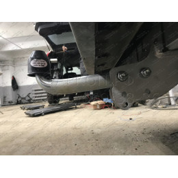 N052A GALIA Полностью оцинкованный фаркоп на Mercedes X-Class 2017-2020, Renault Alaskan 2016-, Nissan Navara D40 2005-2015, D23 2015-. Тип шара: A. Установка без снятия и выреза бампера.