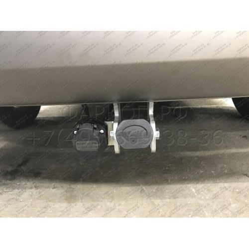 H077C GALIA Полностью оцинкованный фаркоп на Hyundai Starex 2008-2018, 2018-2023, Hyundai H1 2008-2018, 2018-2023. Тип шара: C (горизонтальный съемный). Установка без снятия и выреза бампера. Нагрузки: 2300/100 кг, масса фаркопа 25,57 кг