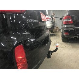 7231 Трейлер Фаркоп для Hyundai Santa Fe 2012-2018, в т.ч. Hyundai Santa Fe Premium 2016-2018, Kia Sorento 2012-2015. Требуется подрезка бампера. Тип шара: A. Нагрузки: 1000/50 кг, масса ф