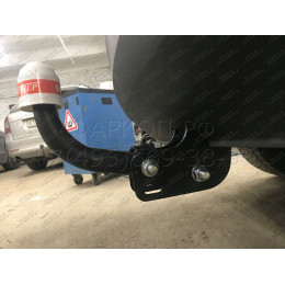 7231 Трейлер Фаркоп для Hyundai Santa Fe 2012-2018, в т.ч. Hyundai Santa Fe Premium 2016-2018, Kia Sorento 2012-2015. Требуется подрезка бампера. Тип шара: A. Нагрузки: 1000/50 кг, масса ф