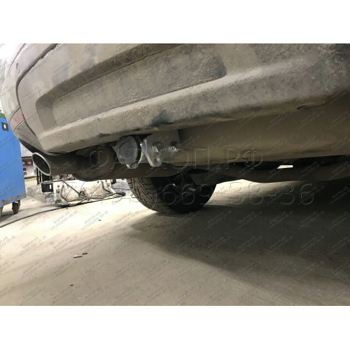 F123C GALIA Полностью оцинкованный фаркоп на Ford Explorer 2011-2015 (без подрезки бампера), Ford Explorer 2015-2020 (минимальная подрезка бампера). Подрозетник убирается за бампер. Тип шара: C (горизонтальный съемный). Нагрузки: 2400/130 кг, масса фаркоп