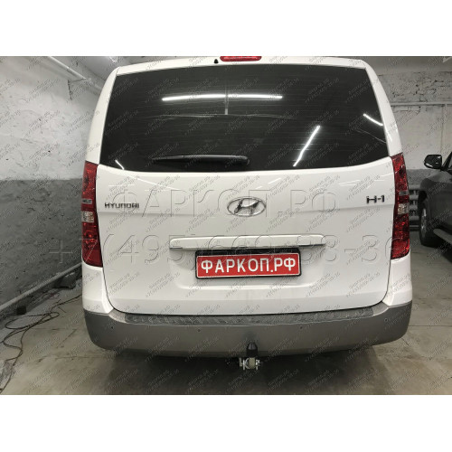 H077C GALIA Полностью оцинкованный фаркоп на Hyundai Starex 2008-2018, 2018-2023, Hyundai H1 2008-2018, 2018-2023. Тип шара: C (горизонтальный съемный). Установка без снятия и выреза бампера. Нагрузки: 2300/100 кг, масса фаркопа 25,57 кг